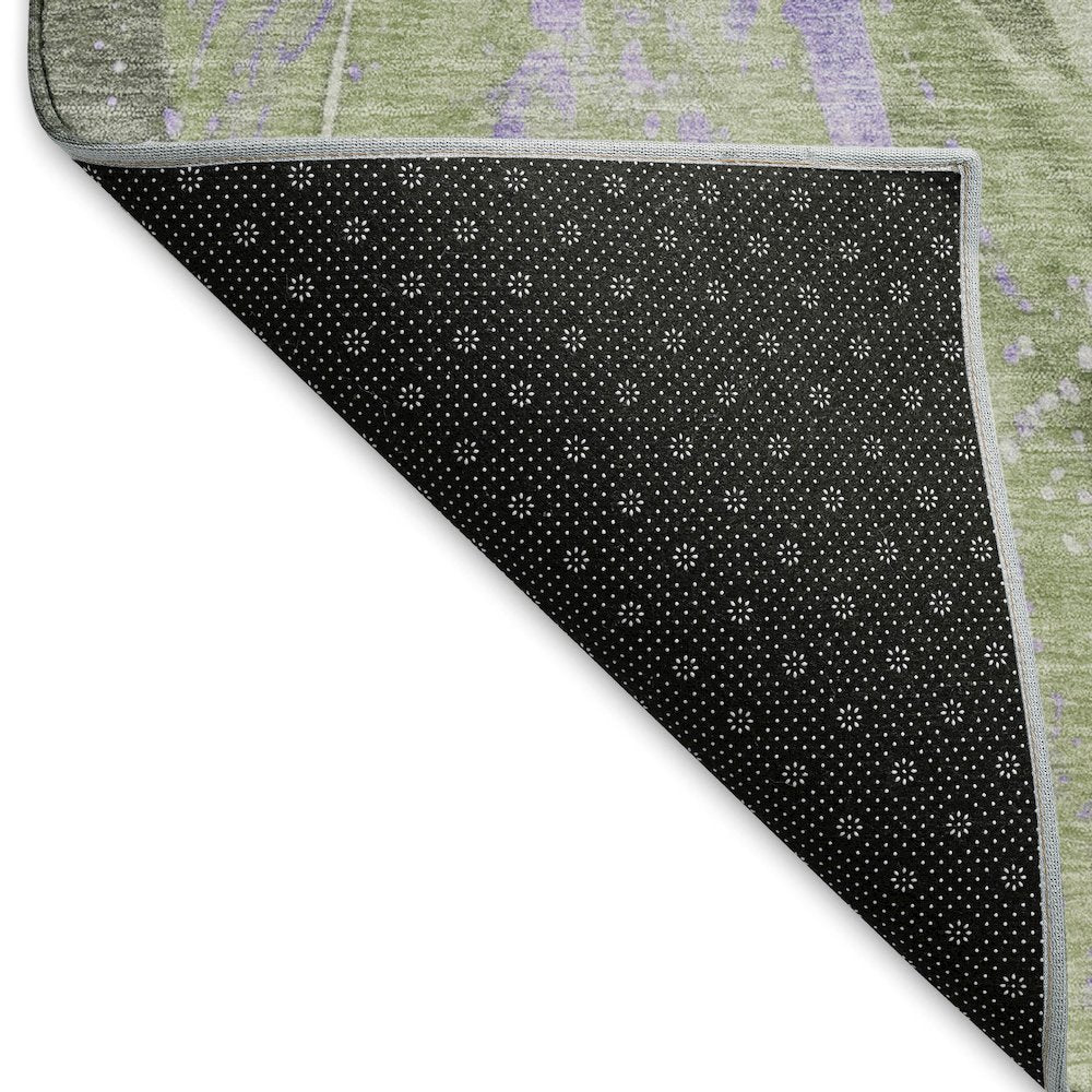 Premium Machine Washable Mayfield AMF1676 Green 3' x 5' Rug
