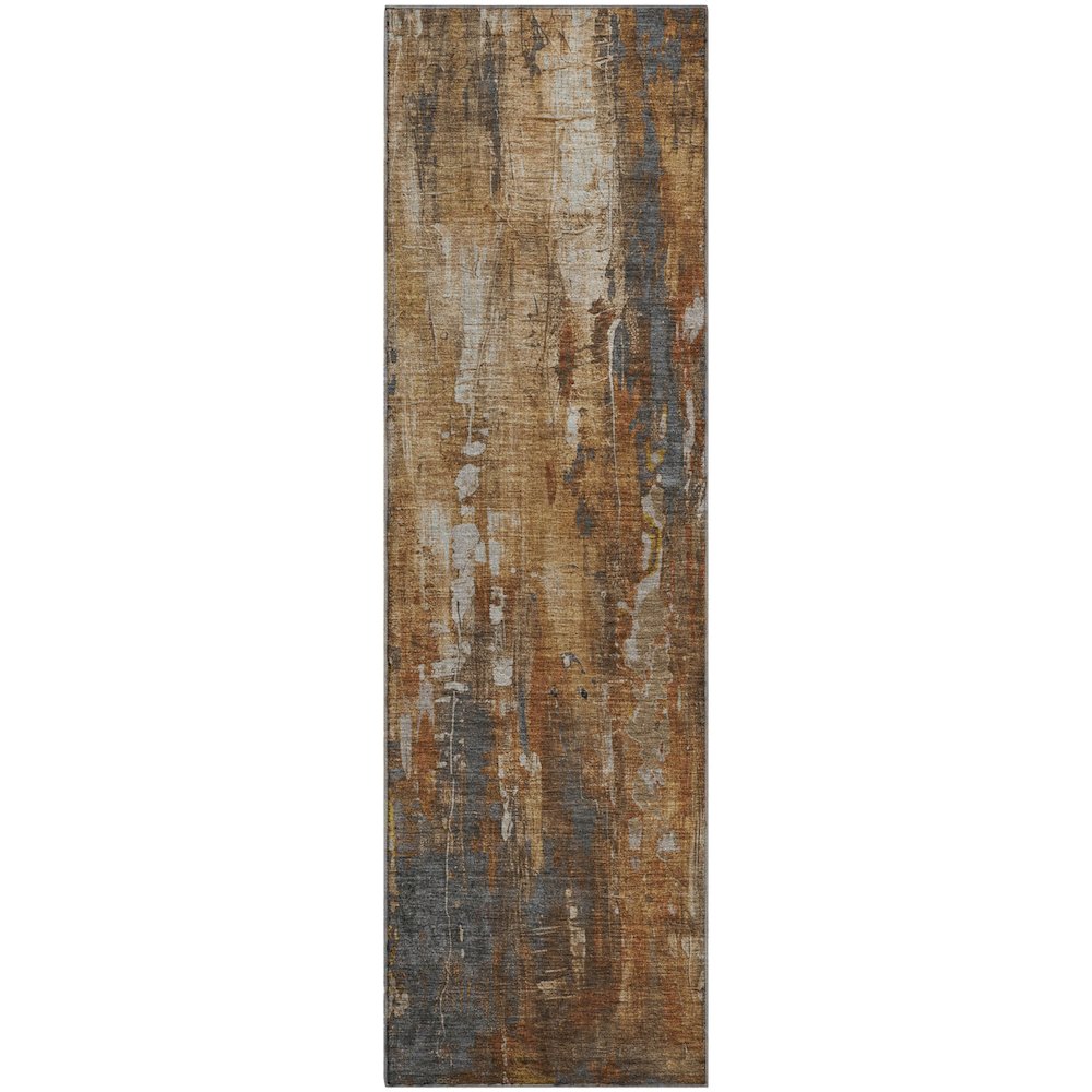 Premium Machine Washable Mayfield AMF1683 Orange 2'3" x 7'6" Runner Rug