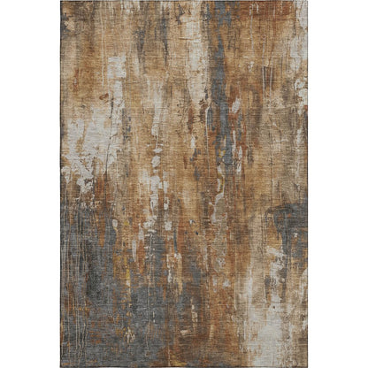 Premium Machine Washable Mayfield AMF1683 Orange 3' x 5' Rug