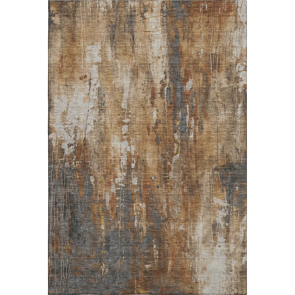 Premium Machine Washable Mayfield AMF1683 Orange 5' x 7'6" Rug