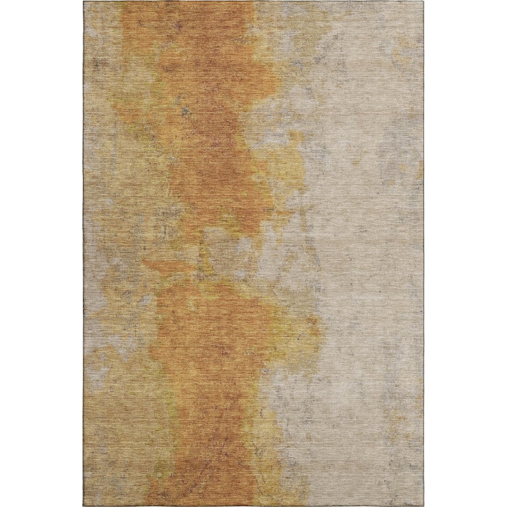 Premium Machine Washable Mayfield AMF1741 Orange 3' x 5' Rug