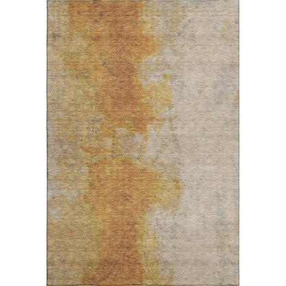 Premium Machine Washable Mayfield AMF1741 Orange 3' x 5' Rug