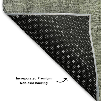 Premium Machine Washable Mayfield AMF1759 Green 2'6" x 3'10" Rug
