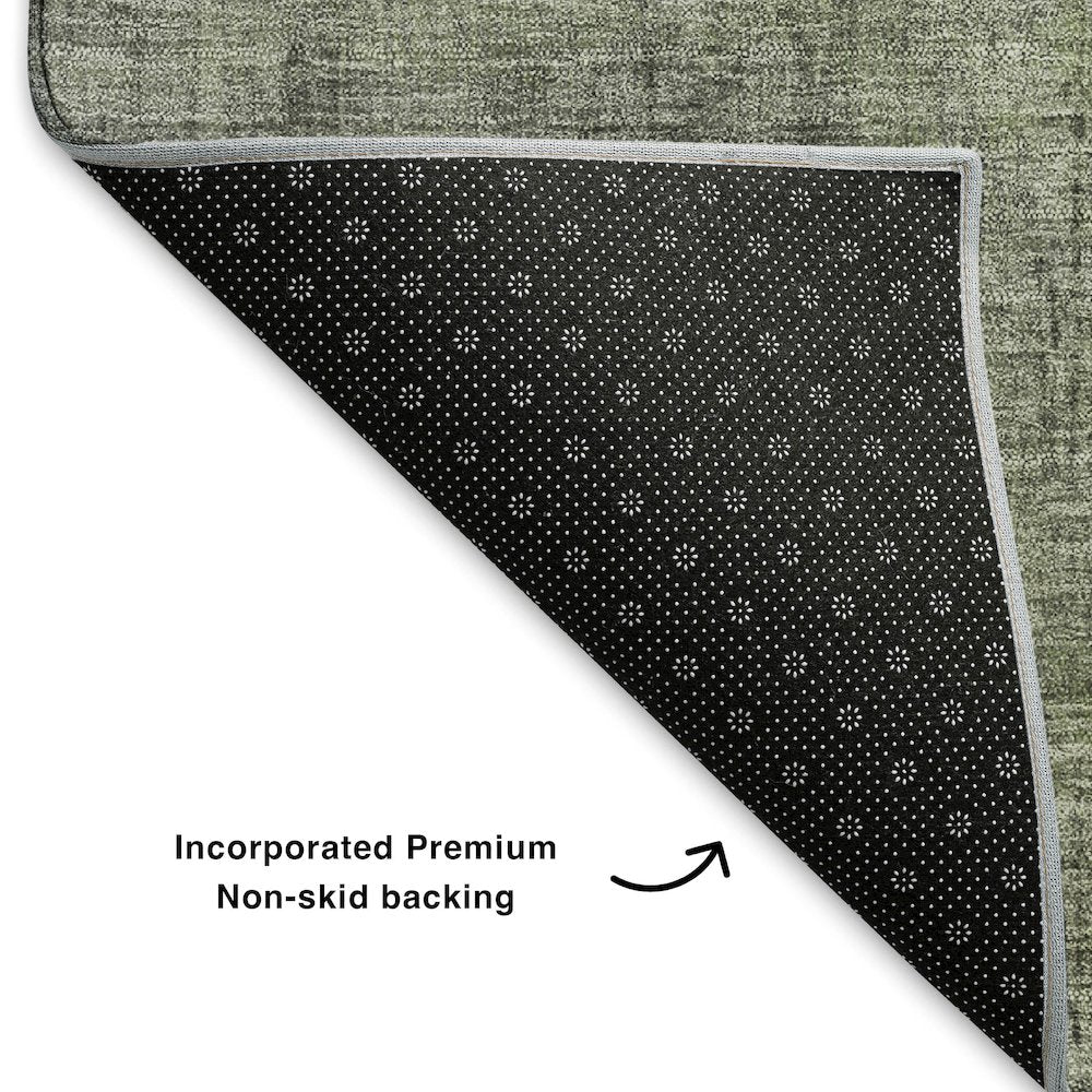 Premium Machine Washable Mayfield AMF1759 Green 3' x 5' Rug