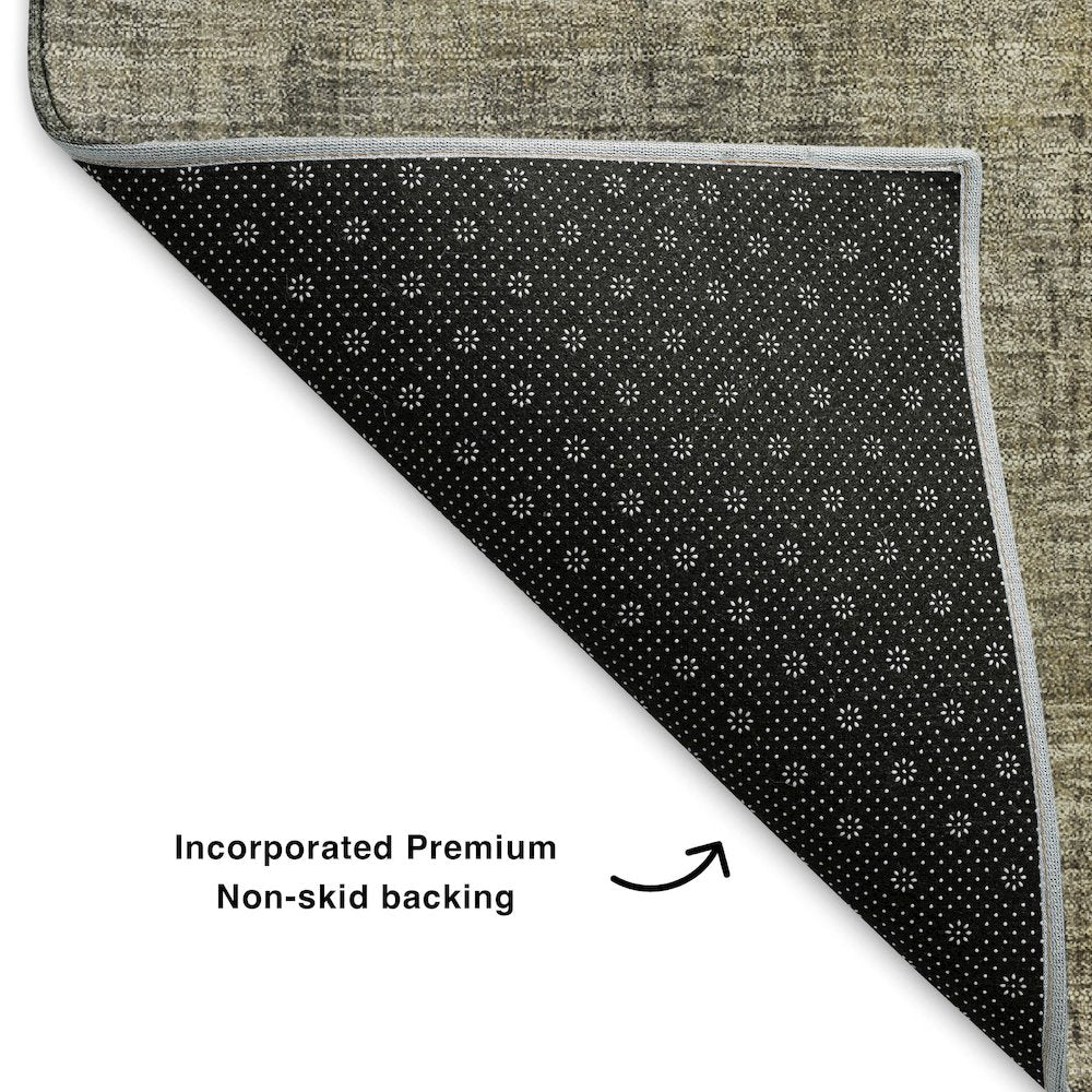 Premium Machine Washable Mayfield AMF1759 Gray 8' x 8' Round Rug