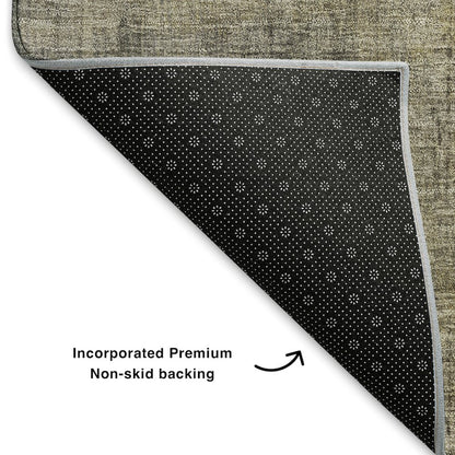 Premium Machine Washable Mayfield AMF1759 Gray 8' x 8' Round Rug