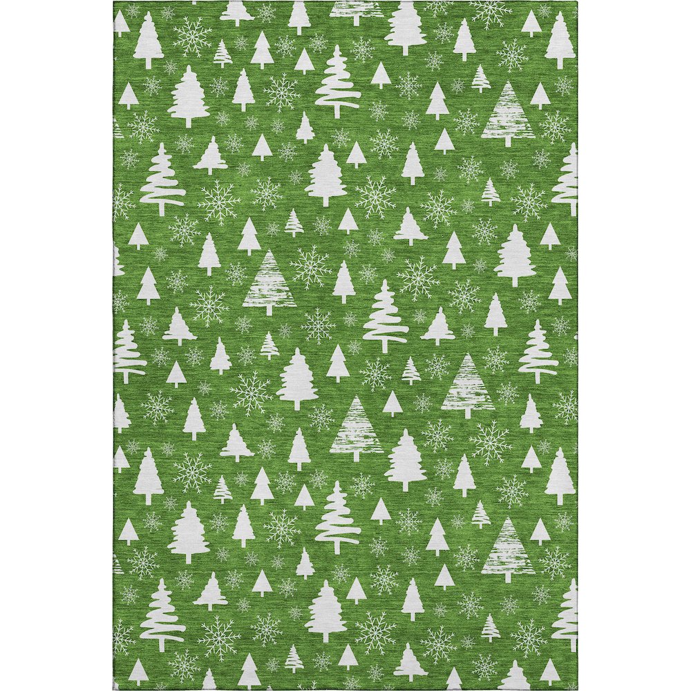 Premium Machine Washable Mayfield AMF1815 Green 3' x 5' Rug