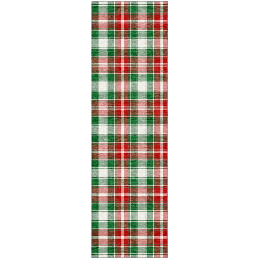 Premium Machine Washable Mayfield AMF1817 Green 2'3" x 7'6" Runner Rug