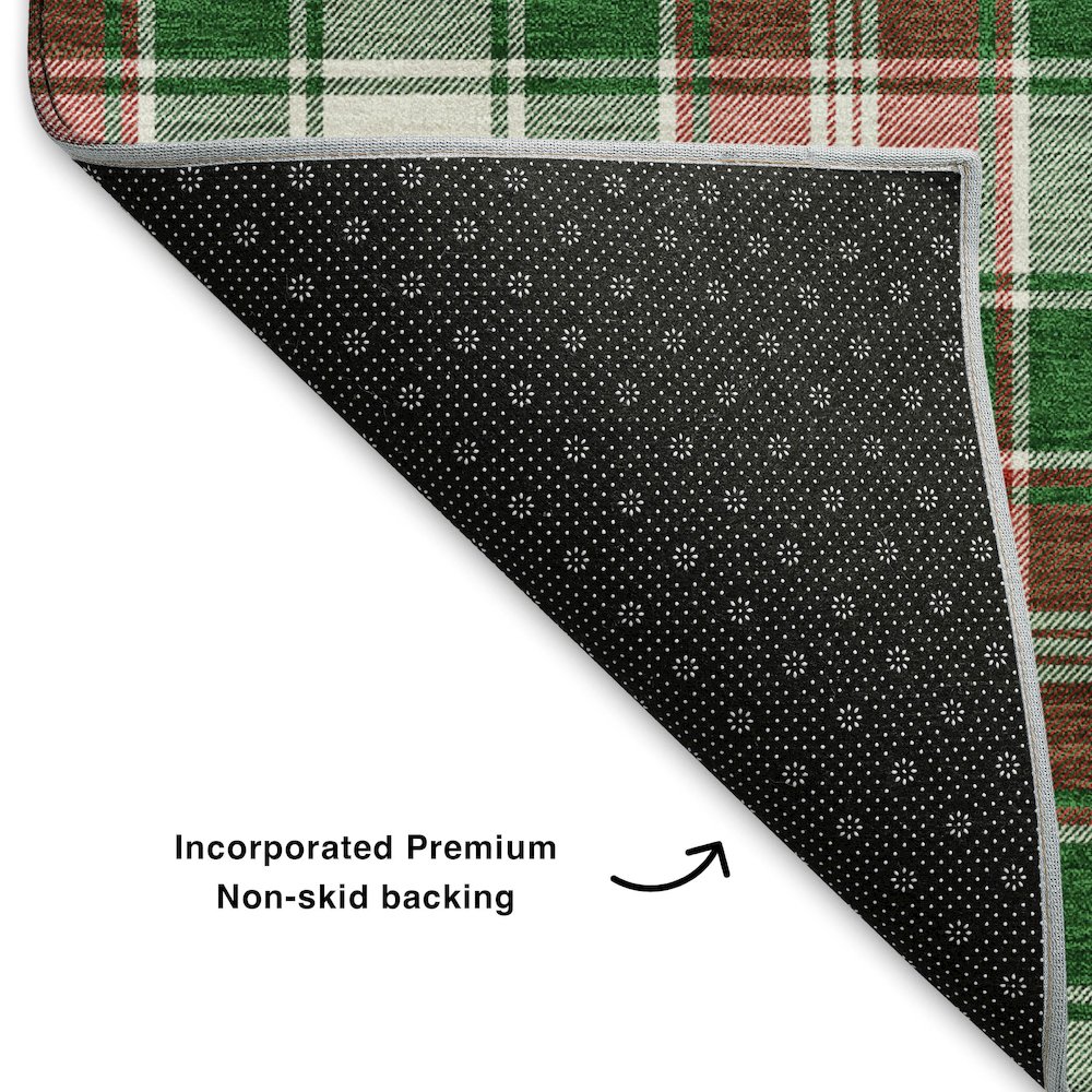 Premium Machine Washable Mayfield AMF1817 Green 3' x 5' Rug