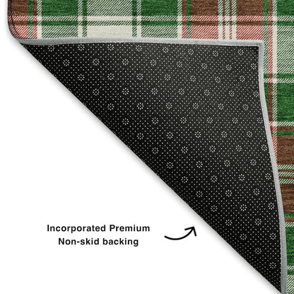 Premium Machine Washable Mayfield AMF1817 Green 9' x 12' Rug
