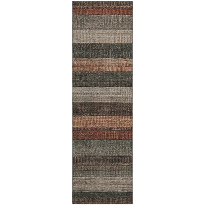 Premium Machine Washable Mayfield AMF1865 Orange 2'3" x 7'6" Runner Rug