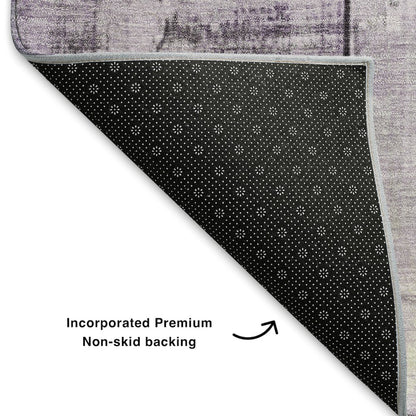 Premium Machine Washable Mayfield AMF1877 Purple 8' x 8' Round Rug