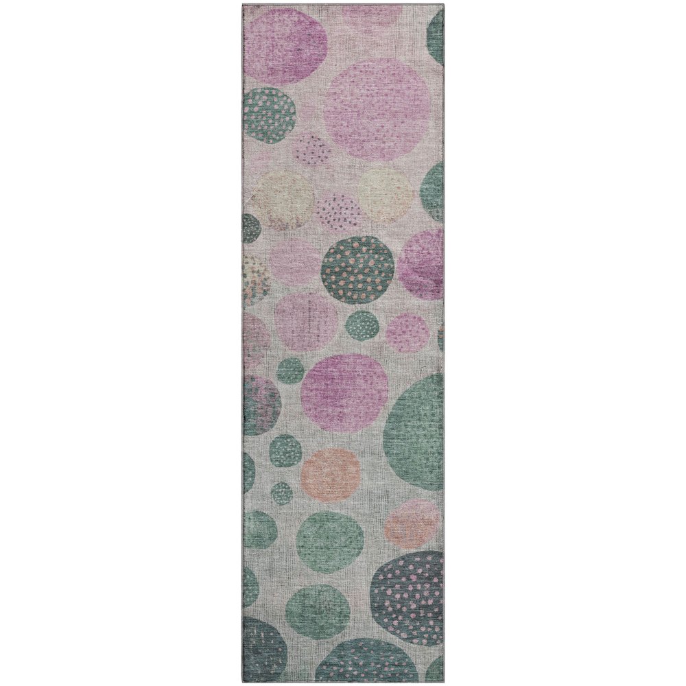 Premium Machine Washable Mayfield AMF1899 Green 2'3" x 7'6" Runner Rug