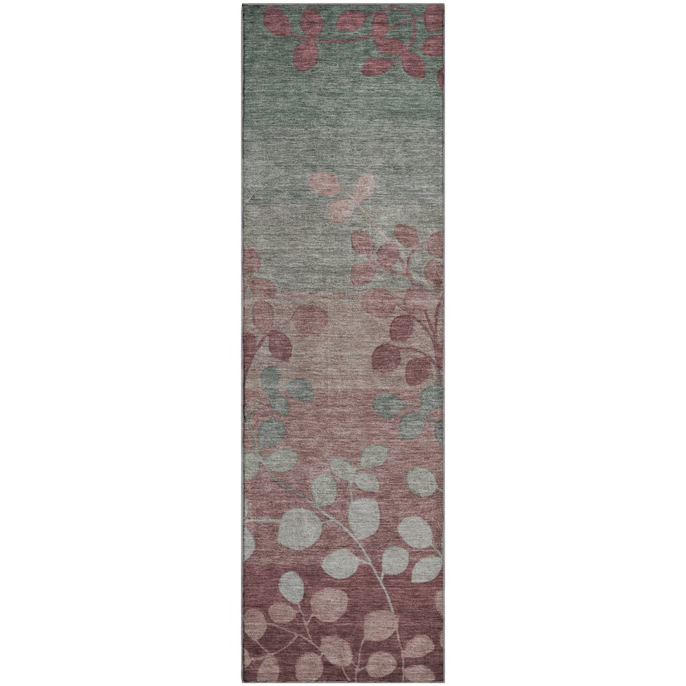 Premium Machine Washable Mayfield AMF1900 Pink 2'3" x 7'6" Runner Rug