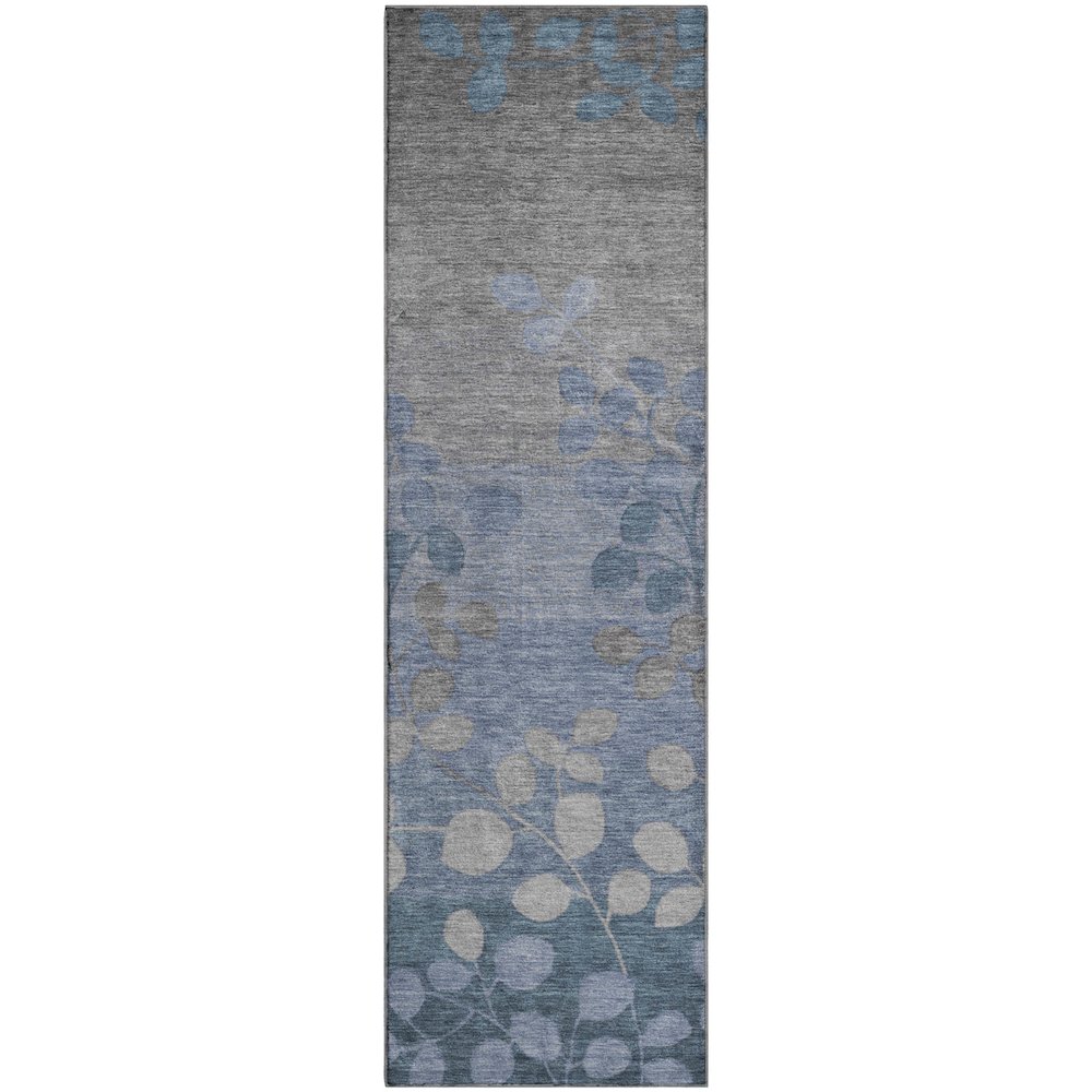 Premium Machine Washable Mayfield AMF1900 Blue 2'3" x 7'6" Runner Rug