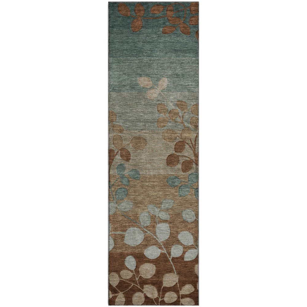Premium Machine Washable Mayfield AMF1900 Brown 2'3" x 7'6" Runner Rug