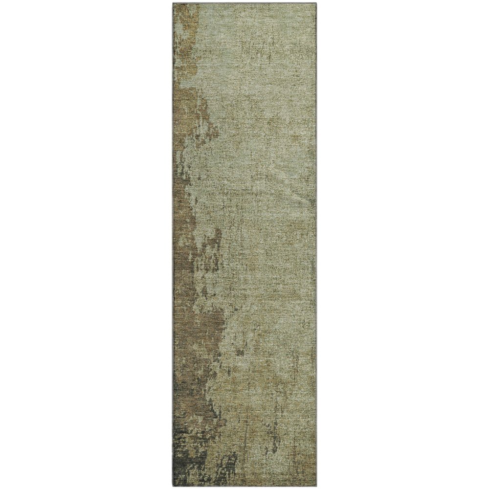 Premium Machine Washable Mayfield AMF1904 Green 2'3" x 7'6" Runner Rug