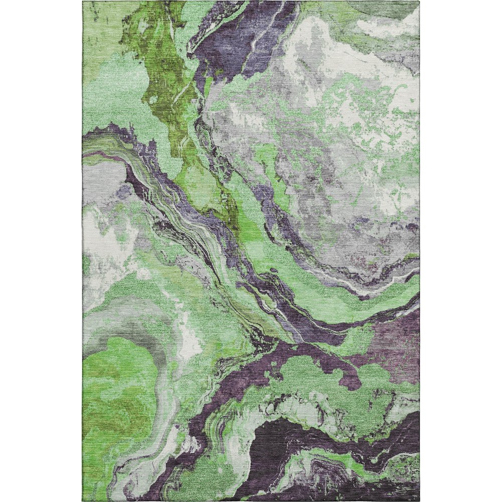 Premium Machine Washable Mayfield AMF1908 Green 9' x 12' Rug