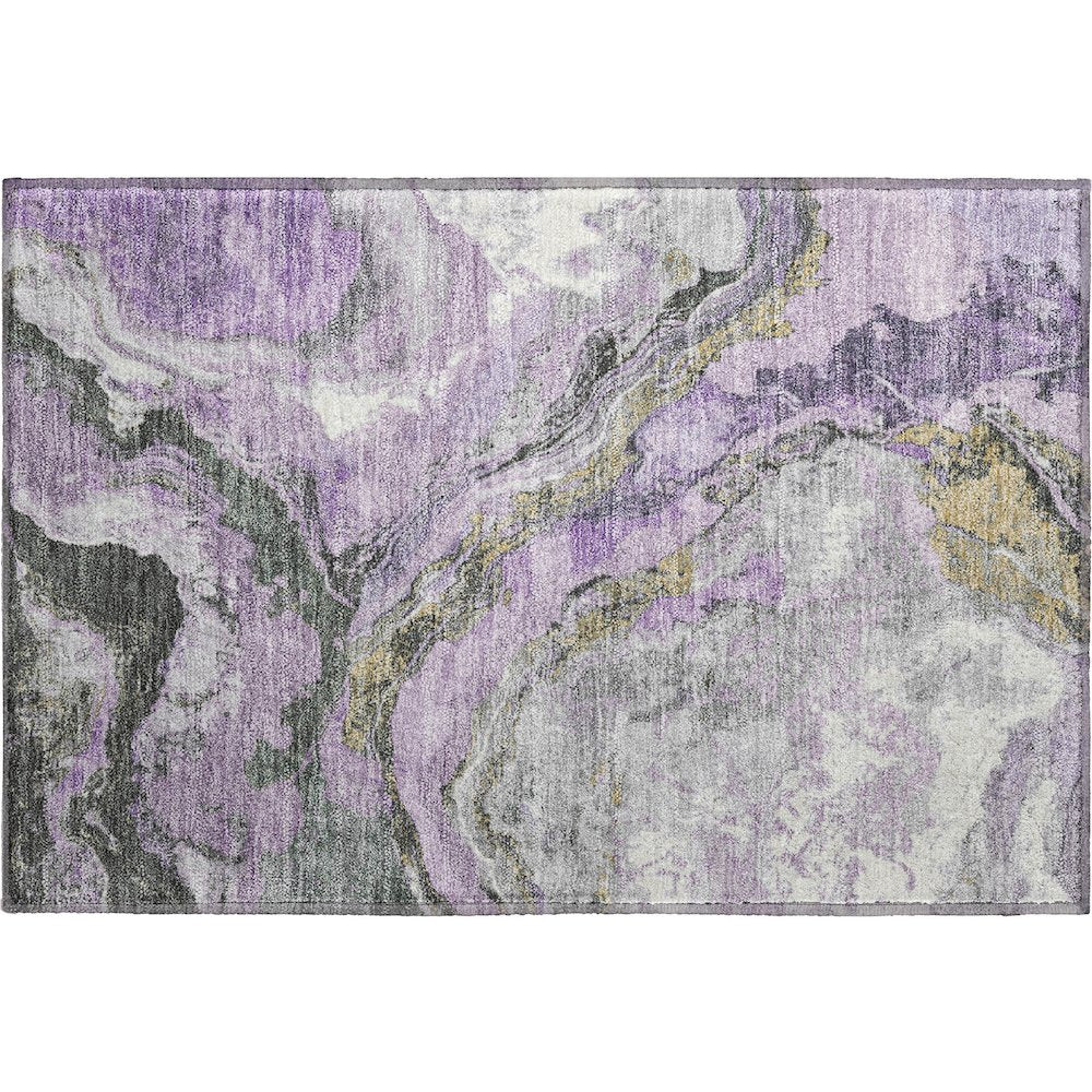 Premium Machine Washable Mayfield AMF1908 Purple 1'8" x 2'6" Rug