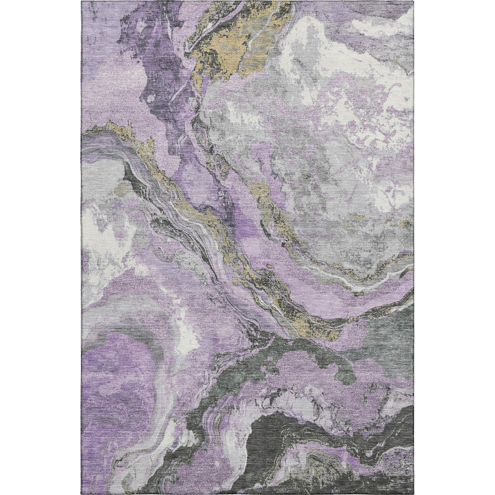 Premium Machine Washable Mayfield AMF1908 Purple 3' x 5' Rug