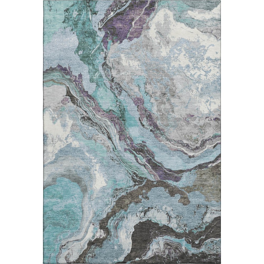 Premium Machine Washable Mayfield AMF1908 Teal 3' x 5' Rug