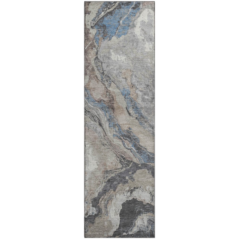 Premium Machine Washable Mayfield AMF1908 Brown 2'3" x 7'6" Runner Rug