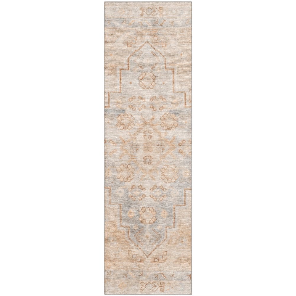 Premium Machine Washable Mayfield AMF1918 Orange 2'3" x 7'6" Runner Rug
