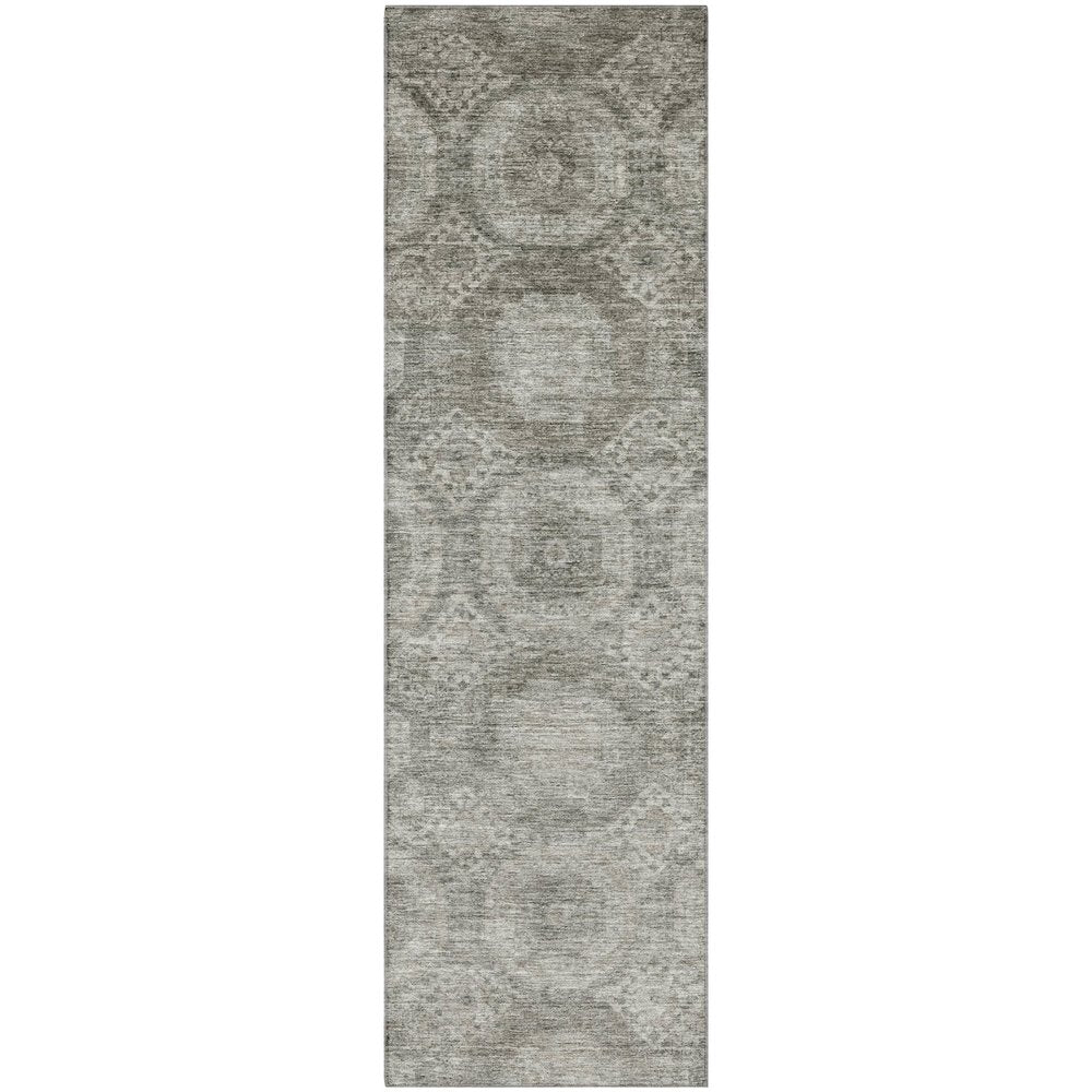 Premium Machine Washable Mayfield AMF1925 Gray 2'3" x 7'6" Runner Rug