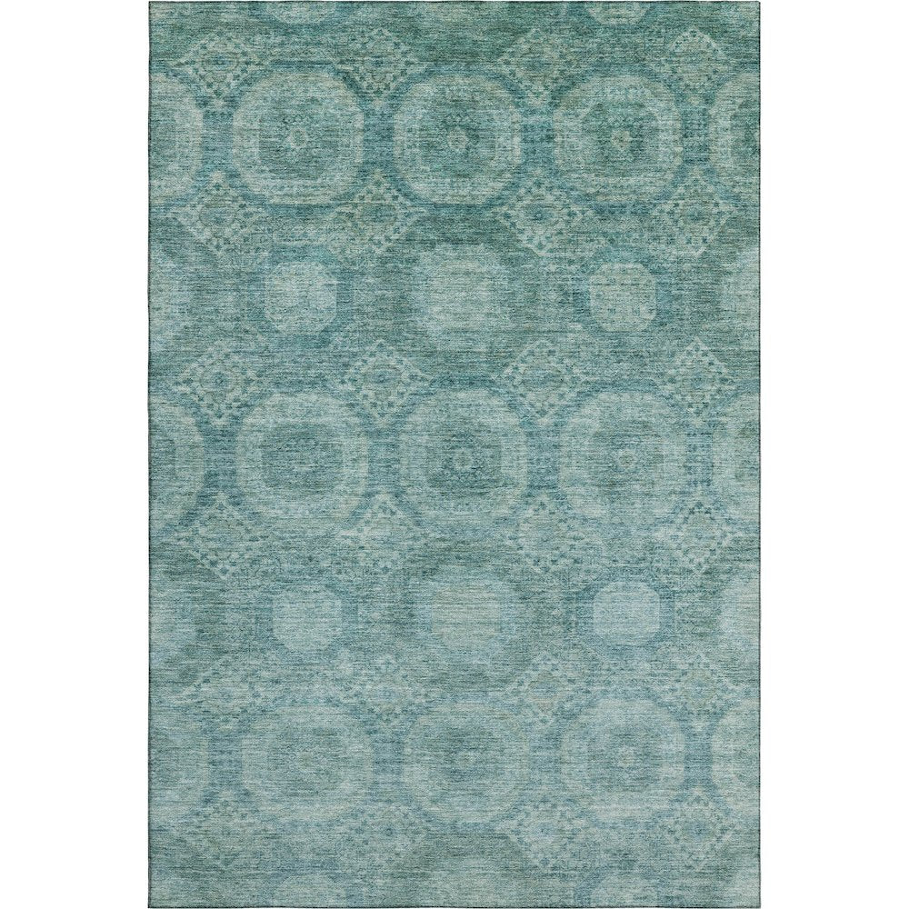 Premium Machine Washable Mayfield AMF1925 Teal 5' x 7'6" Rug