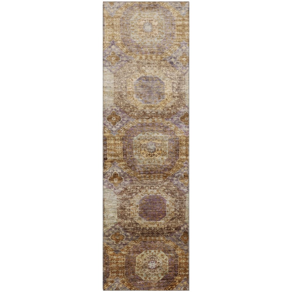 Premium Machine Washable Mayfield AMF1944 Orange 2'3" x 7'6" Runner Rug