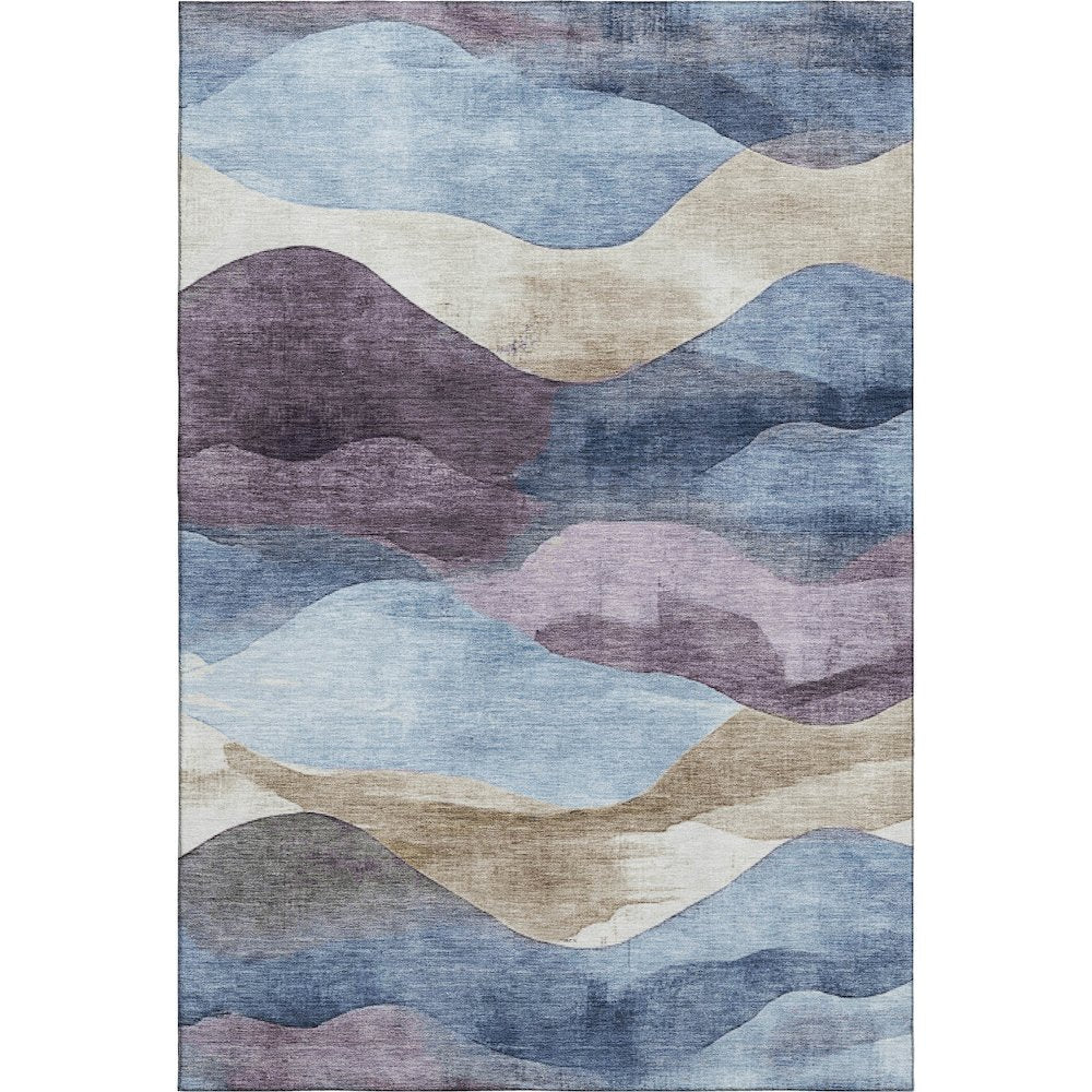 Premium Machine Washable Mayfield AMF1966 Blue 3' x 5' Rug