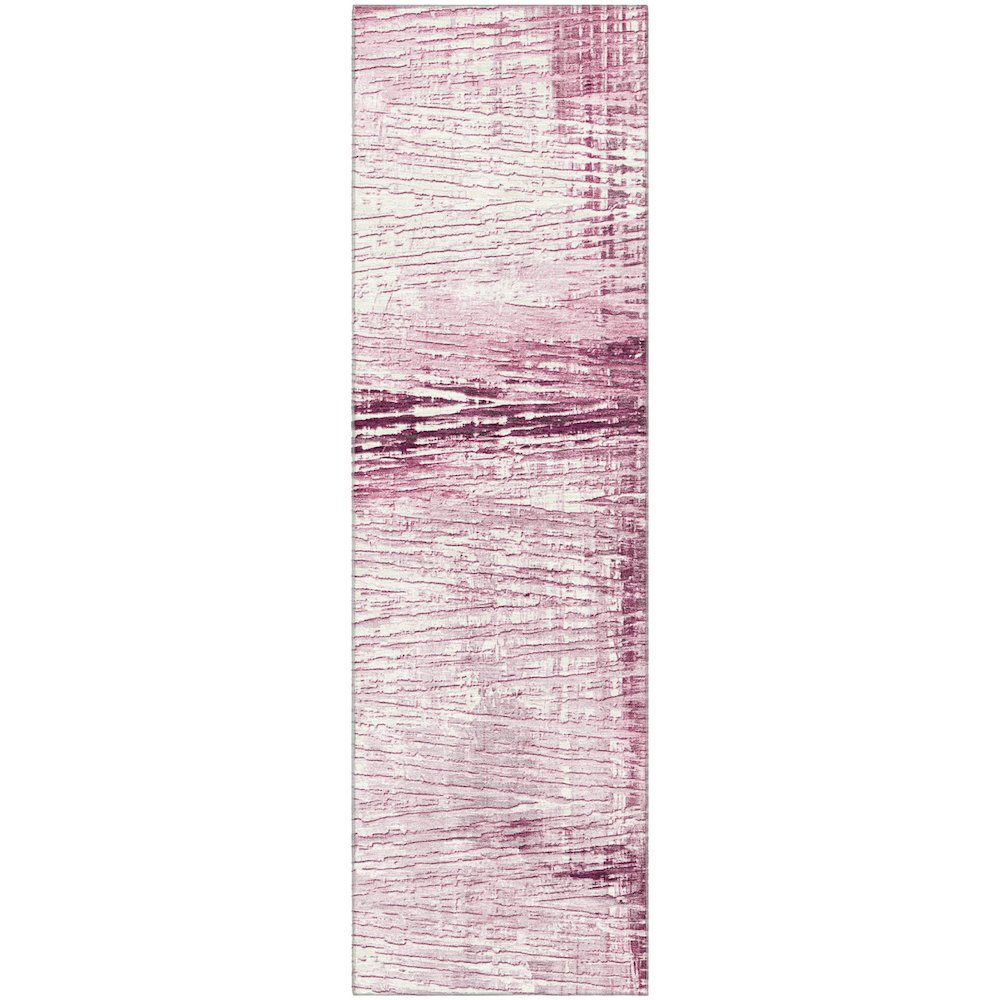 Premium Machine Washable Mayfield AMF1981 Pink 2'3" x 7'6" Runner Rug