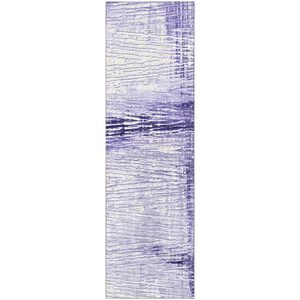 Premium Machine Washable Mayfield AMF1981 Purple 2'3" x 7'6" Runner Rug