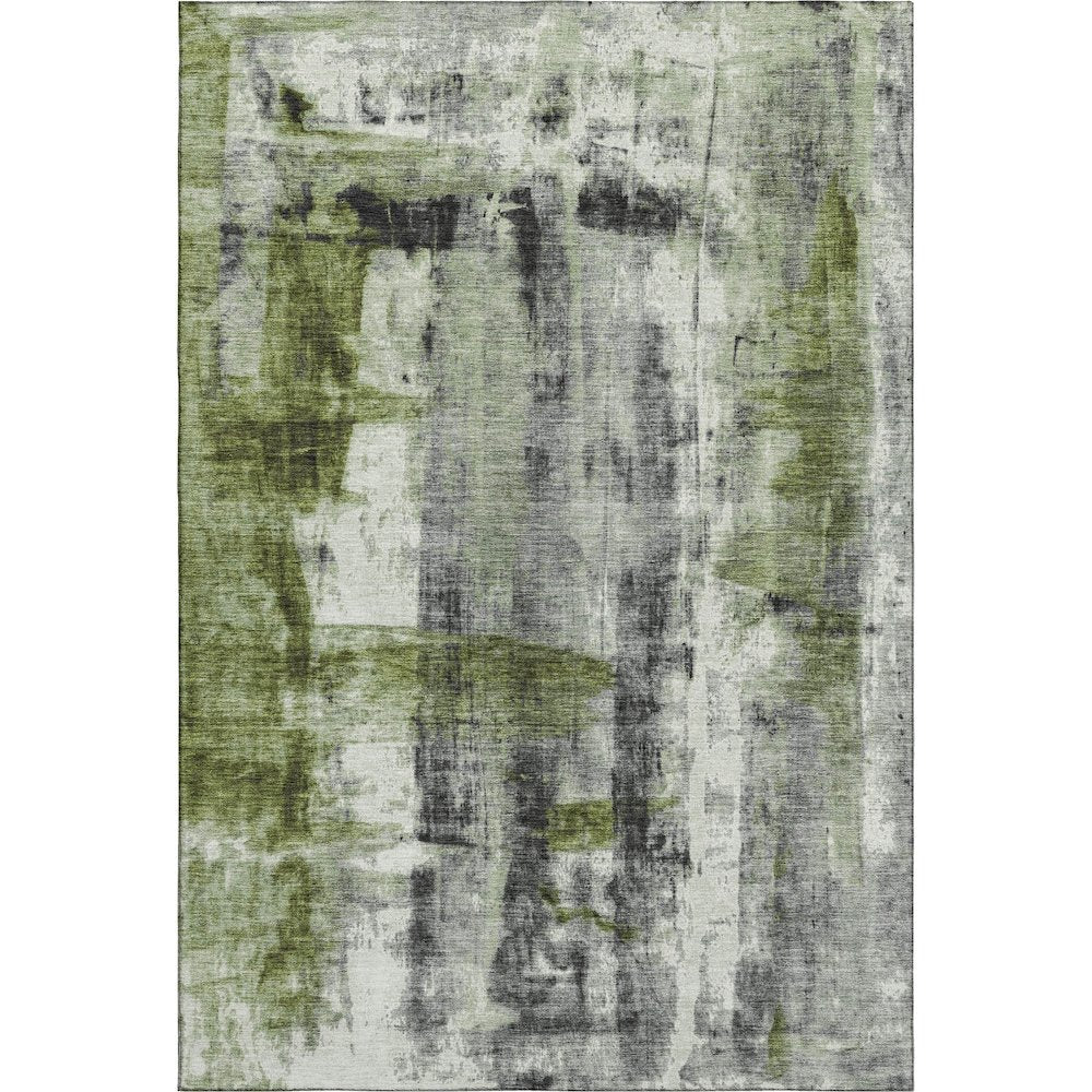 Premium Machine Washable Mayfield AMF1982 Green 5' x 7'6" Rug
