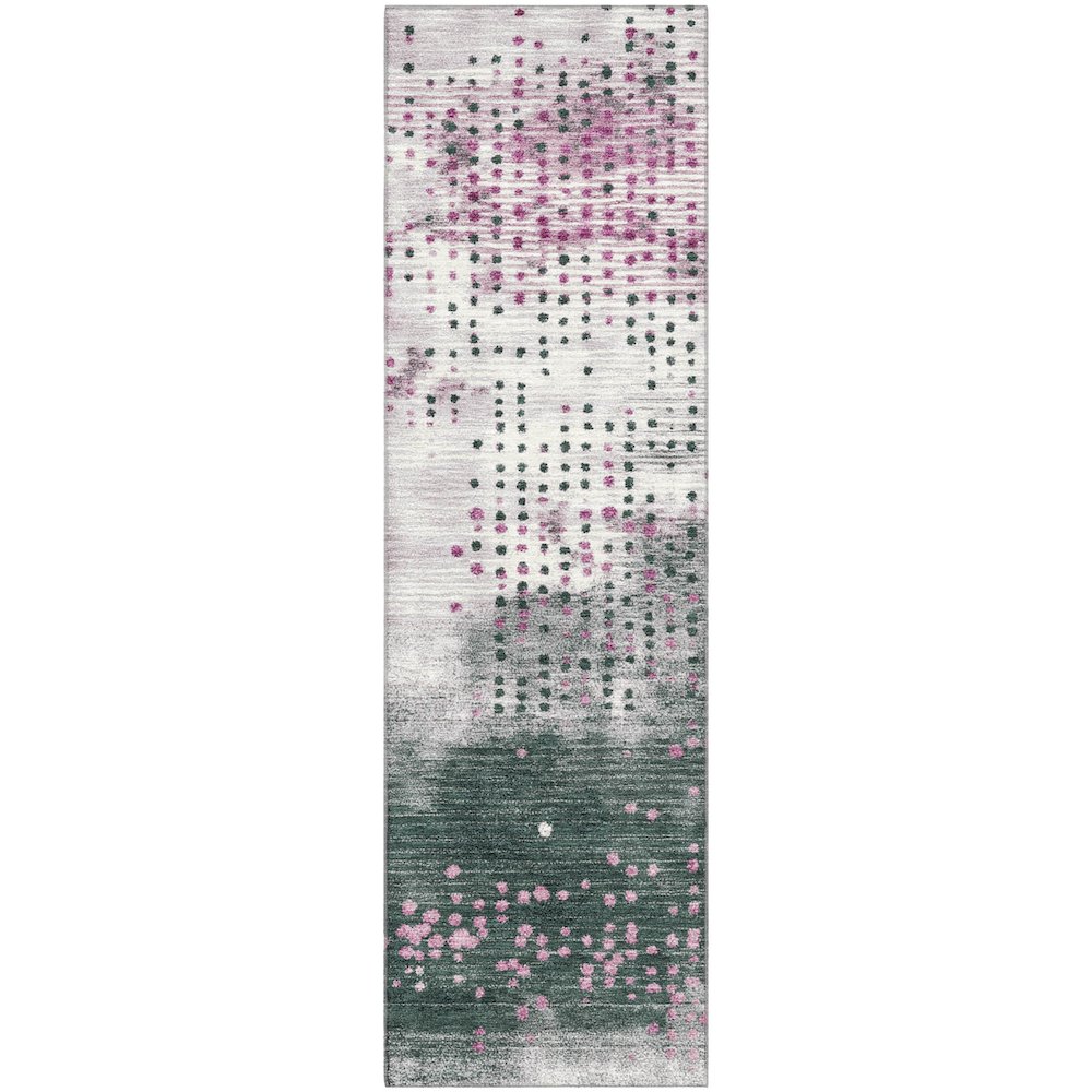 Premium Machine Washable Mayfield AMF1995 Pink 2'3" x 7'6" Runner Rug