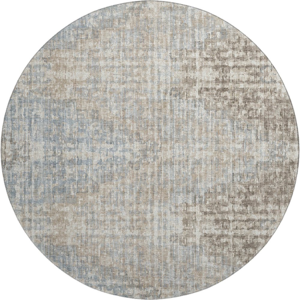 Premium Machine Washable Mayfield AMF1996 Ivory 8' x 8' Round Rug