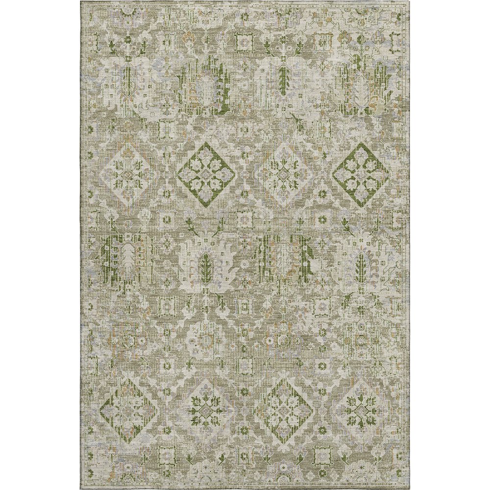 Premium Machine Washable Mayfield AMF1998 Green 3' x 5' Rug