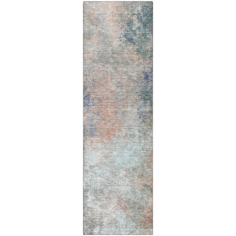 Premium Machine Washable Mayfield AMF1999 Orange 2'3" x 7'6" Runner Rug