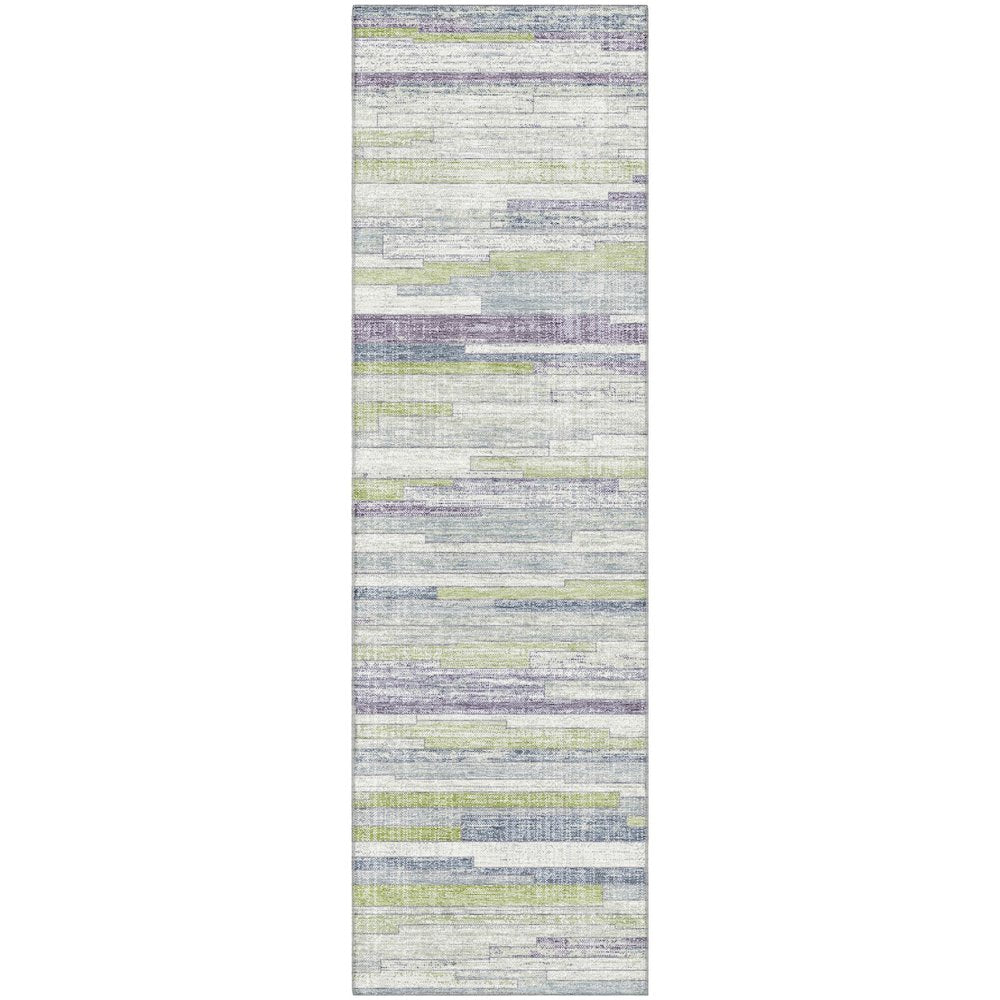 Premium Machine Washable Mayfield AMF2000 Green 2'3" x 7'6" Runner Rug