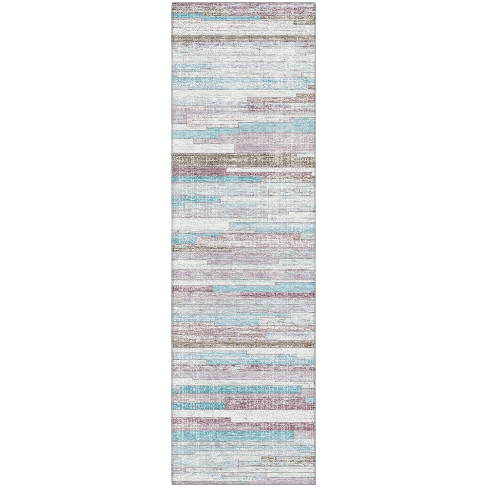 Premium Machine Washable Mayfield AMF2000 Teal 2'3" x 7'6" Runner Rug