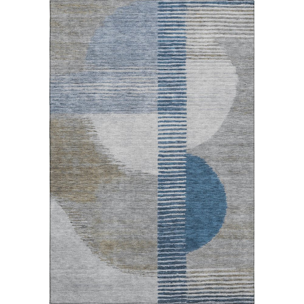 Premium Machine Washable Mayfield AMF2001 Blue 9' x 12' Rug