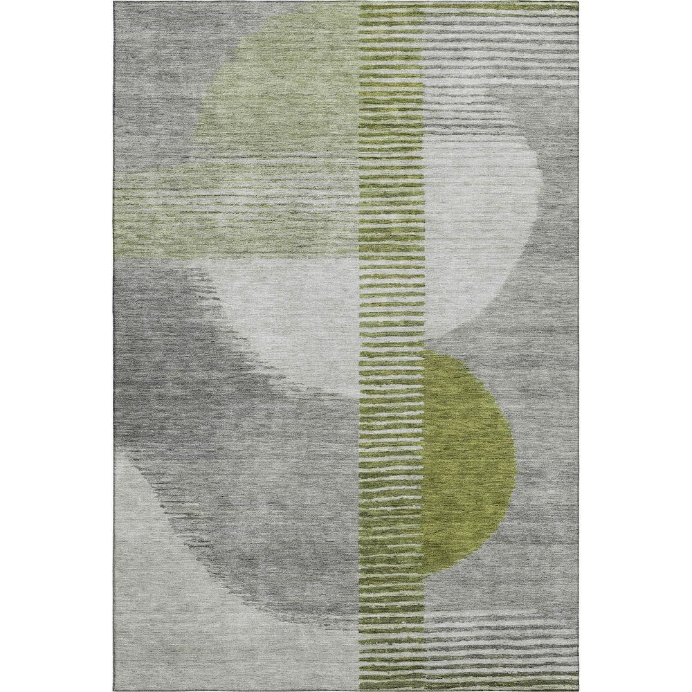 Premium Machine Washable Mayfield AMF2001 Green 5' x 7'6" Rug