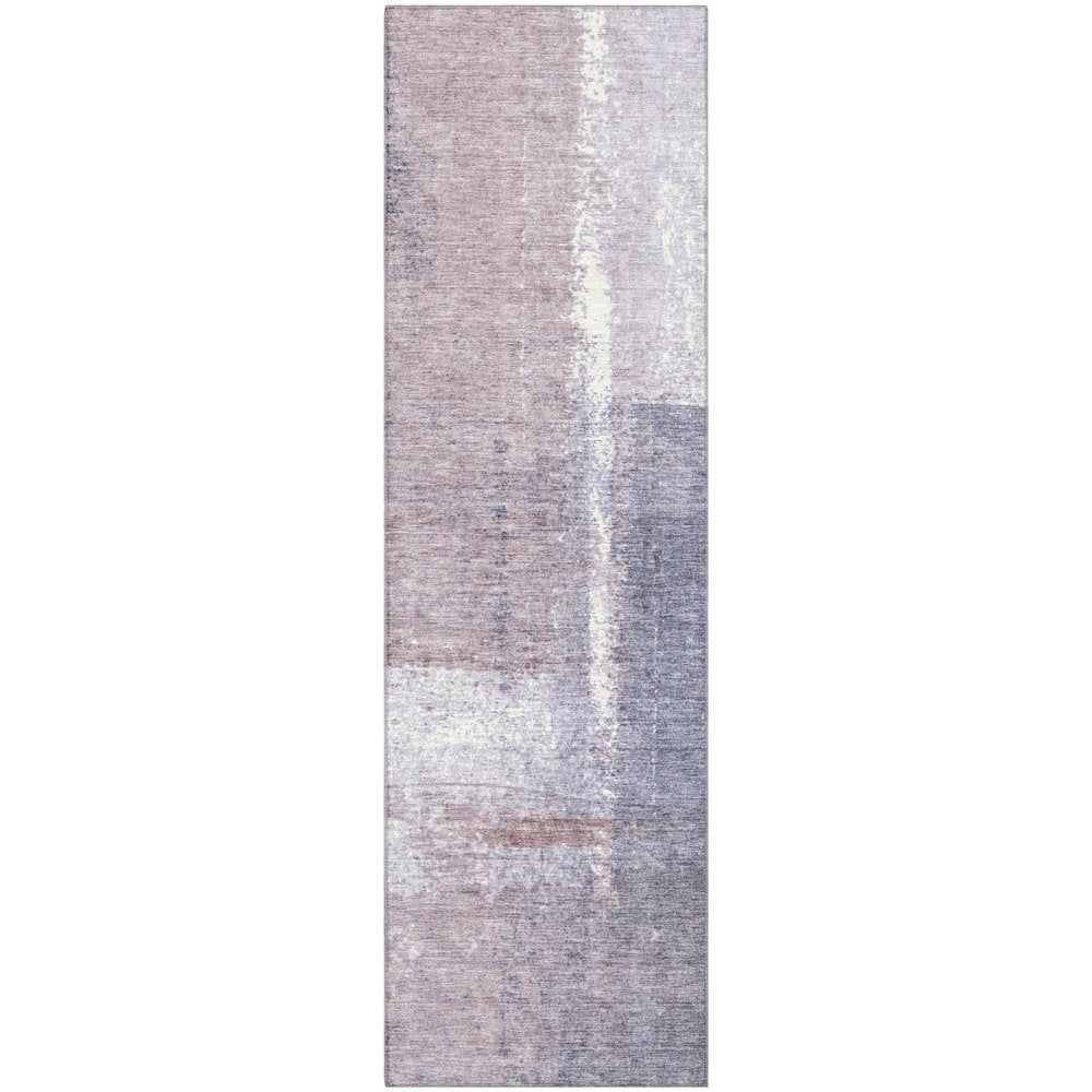 Premium Machine Washable Mayfield AMF2002 Purple 2'3" x 7'6" Runner Rug
