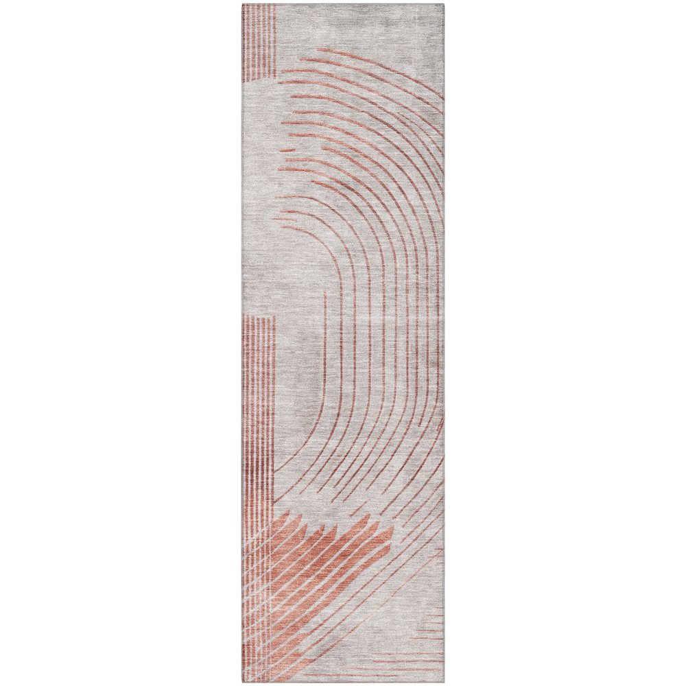 Premium Machine Washable Mayfield AMF2003 Orange 2'3" x 7'6" Runner Rug