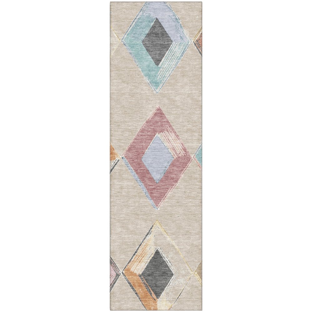 Premium Machine Washable Mayfield AMF2004 Brown 2'3" x 7'6" Runner Rug