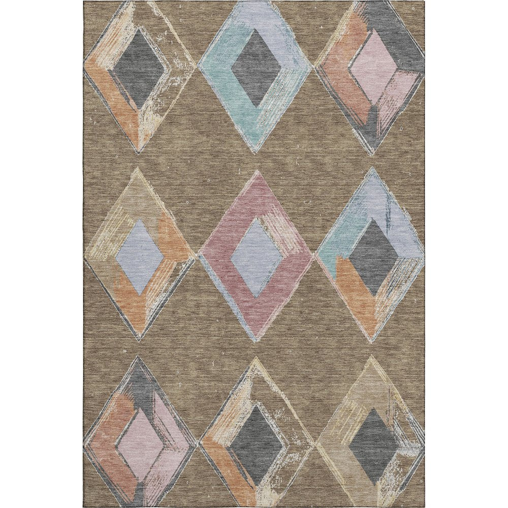 Premium Machine Washable Mayfield AMF2004 Brown 8' x 10' Rug