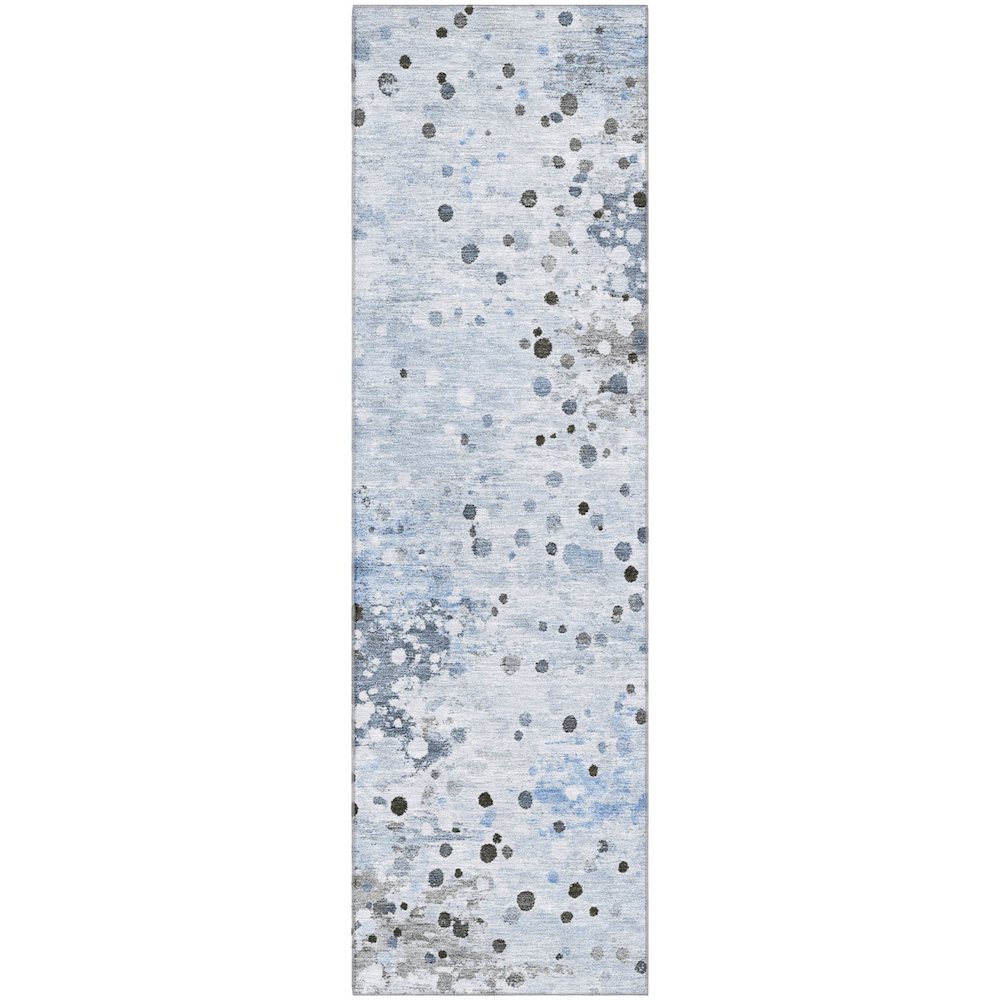Premium Machine Washable Mayfield AMF2007 Blue 2'3" x 7'6" Runner Rug