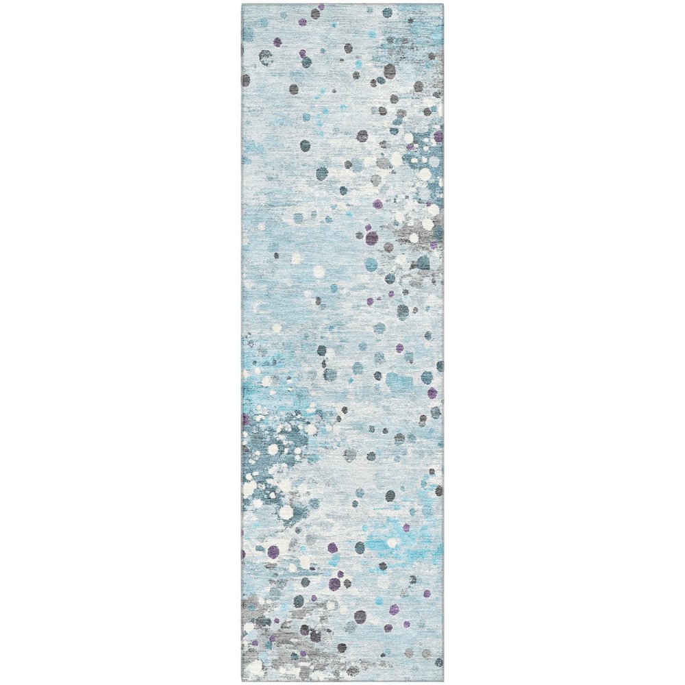 Premium Machine Washable Mayfield AMF2007 Teal 2'3" x 7'6" Runner Rug