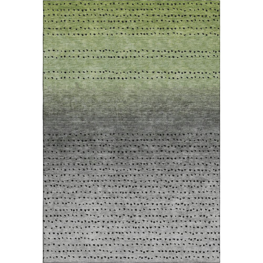 Premium Machine Washable Mayfield AMF2009 Green 8' x 10' Rug