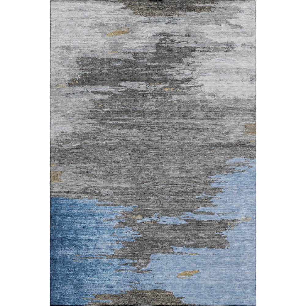 Premium Machine Washable Mayfield AMF2010 Blue 3' x 5' Rug